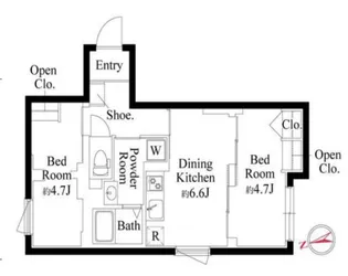 エクサム三軒茶屋Ⅳ【303号室】の間取り
