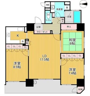 リーガル北心斎橋II【12階】の間取り