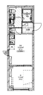 クレドコート品川中延【203号室】の間取り