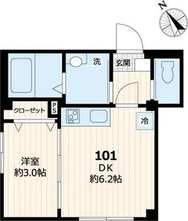 Zレジデンス駒込【1階】の間取り