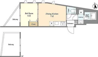 プライムアーバン目黒東山【3階】の間取り