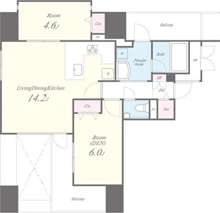 JASPER御堂筋本町【1101号室】の間取り
