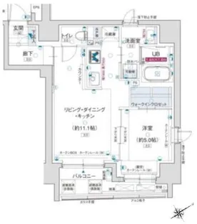 アルティザ東銀座【9階】の間取り