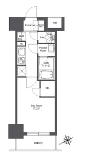BPRレジデンス門前仲町【7階】の間取り
