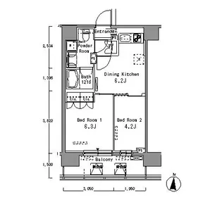 パークアクシス東陽町【2階】の間取り