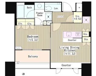 パークリュクス恵比寿【3階】の間取り