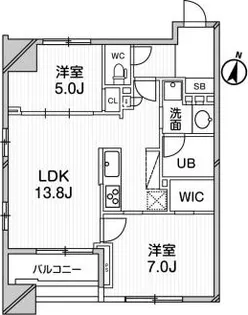 GRANPASEO明大前【7階】の間取り