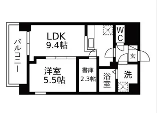 パークス堺筋本町【1001号室】の間取り