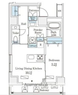 オーパスレジデンス南青山【6階】の間取り