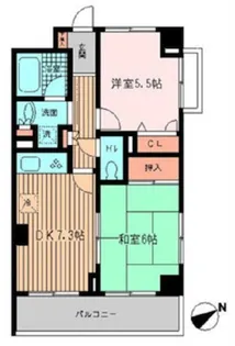 ラポール三田【407号室】の間取り