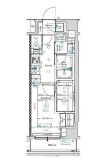 ガリシア竹ノ塚【2階】の間取り