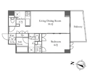 東京都渋谷区恵比寿南1丁目【マンション】の間取り