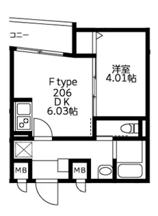 U Residence武蔵小山【3階】の間取り