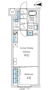 STANDZ柿の木坂【2階】の間取り