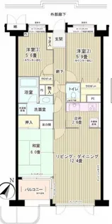 グランフォート目黒【1階】の間取り