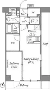 ルクレ西池袋【5階】の間取り