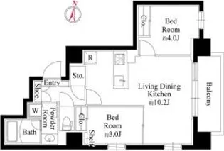 グランパセオ押上【3階】の間取り