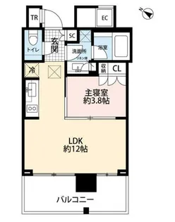 THE ROPPONGI TOKYO CLUB RESIDENCE【13階】の間取り