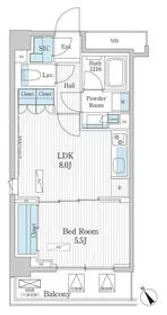 パークアクシス門前仲町テラス【5階】の間取り