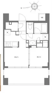 イニシアイオ芝公園【2階】の間取り