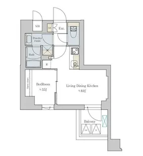 Brillia ist 文京六義園【2階】の間取り