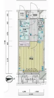 OLIO麻布十番【1108号室】の間取り