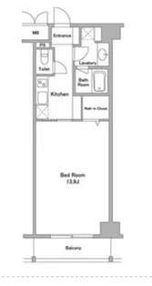 ラクラス麻布十番【4階】の間取り