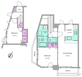 レジディア三軒茶屋Ⅱ【7階】の間取り