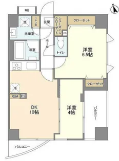 パークフラッツ芝浦【9階】の間取り