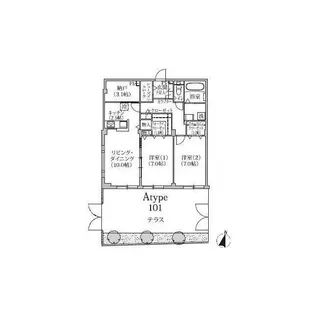 トレーノ赤堤【101号室】の間取り