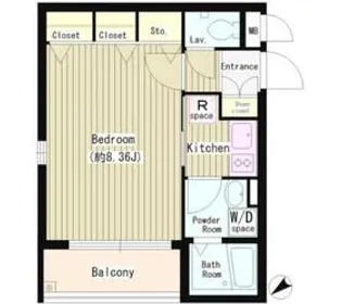 リバティコート千歳烏山【1階】の間取り