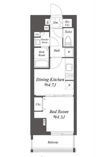 ブランシエスタ北品川【8階】の間取り