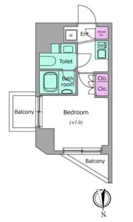 クレヴィアリグゼ北品川Ⅱステーションコート【4階】の間取り