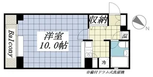 メゾン・ド・ヴィレ日本橋中洲【8階】の間取り