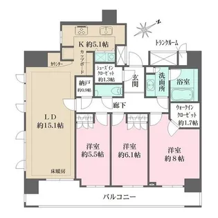 渋谷アインス【6階】の間取り