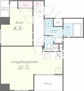 エムロード【6階】の間取り