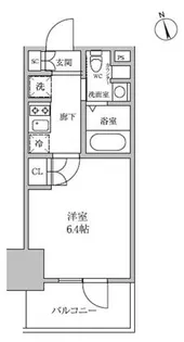 レジディア蒲田Ⅳ【5階】の間取り