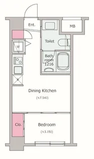 レジディア新川【2階】の間取り