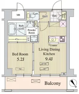 アンソレイユ代々木【4階】の間取り