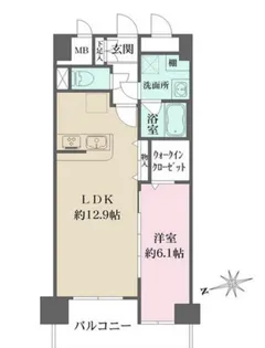 パークフラッツ日本橋馬喰町【5階】の間取り