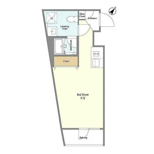 The Con−Tour Hatanodai【3階】の間取り