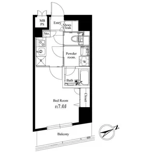 ハーモニーレジデンス早稲田【1階】の間取り