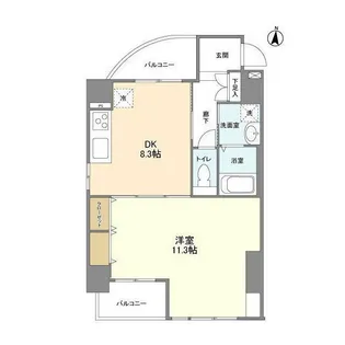 CASSIA錦糸町SOUTH COURT【4階】の間取り
