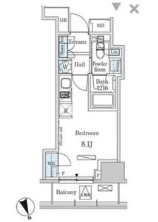 パークアクシス虎ノ門【702号室】の間取り