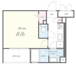 アーバンエムズ【2階】の間取り