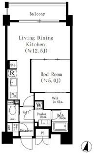 ネットフローラ梅田北【6階】の間取り