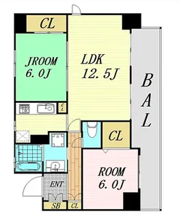 ウェルホームズ中之島北【302号室】の間取り