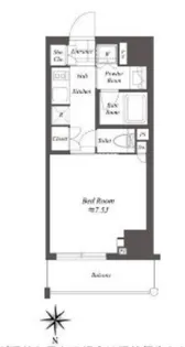 クレストコート白金高輪【607号室】の間取り