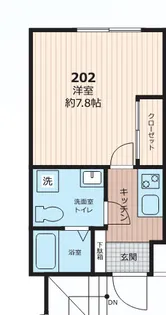 セレス池田山【202号室】の間取り