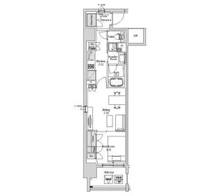 パークアクシス本町【5階】の間取り